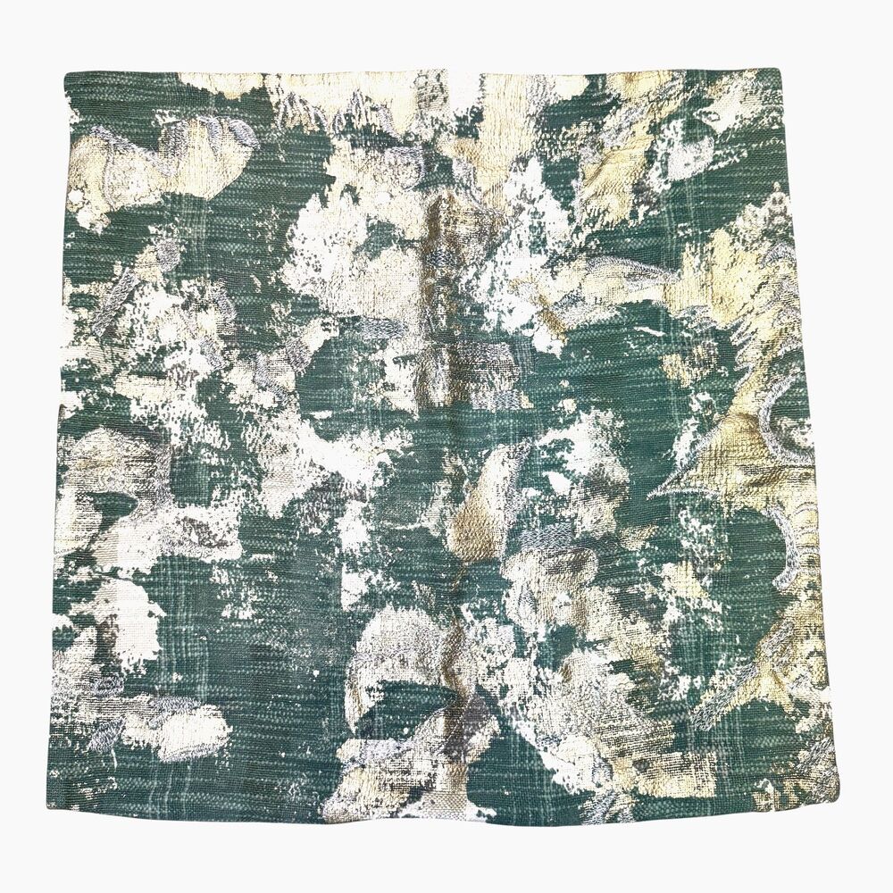 Pottery Barn X Villa by Classic Home Blaise Pillow Cover Thyme Green Gold NWOT